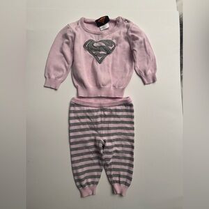 Pink Superman Baby Set